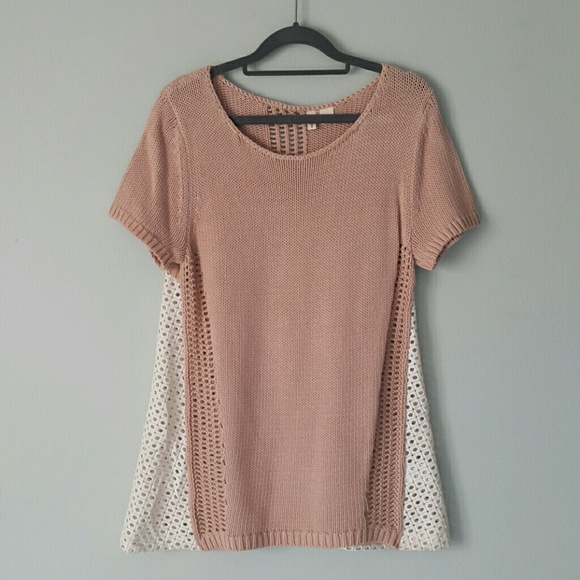 NWOT Anthropologie Madeira Eyelet back Sweater - Picture 4 of 7